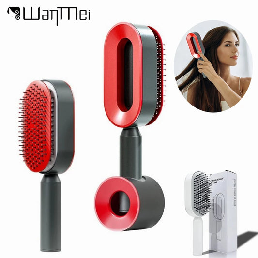 SELF CLEANING HAIR BRUSH AND SCALP MASSAGER