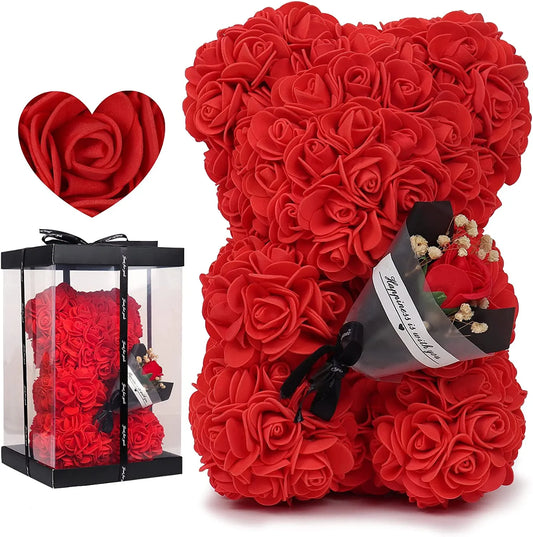 ROSE BEAR WITH BOUQUET|GIFT BOX|VALENTINES DAY|MOTHERS DAY|BIRTHDAY