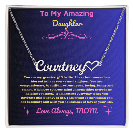 TO MY DAUGHTER PERSONALIZED NAME NECKLACE